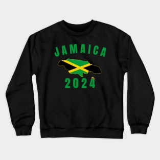 Retro Jamaica Family Vacation 2024 Jamaican Holiday Trip Crewneck Sweatshirt